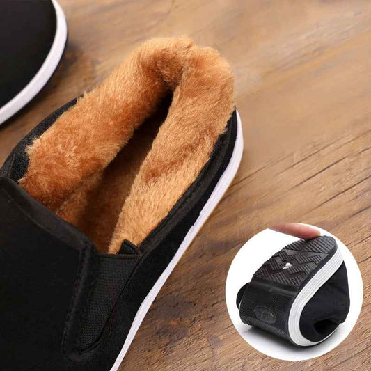 Men's Warm Velvet-Lined Cotton Casual Shoes