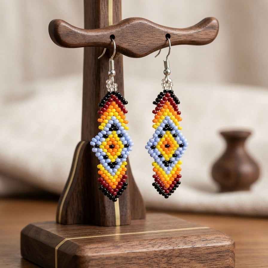 Soul Feather Earrings (fire black)