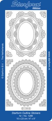 Deco Stickers - Floral Oval Frame