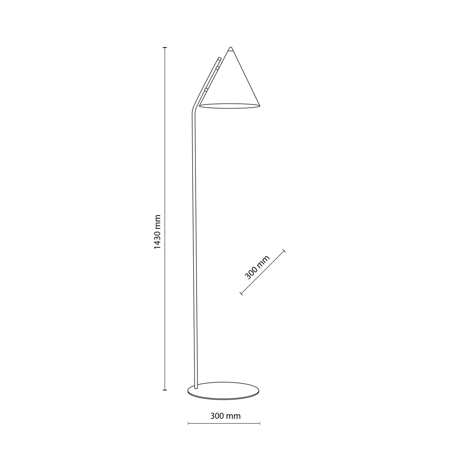 CONO Black Modern Minimalist Floor Lamp (Clearance) - AURABAGS SHOP