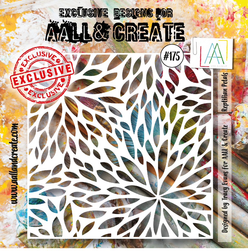 AALL and Create 6"x6" Stencil - #175 - Reptilian Petals
