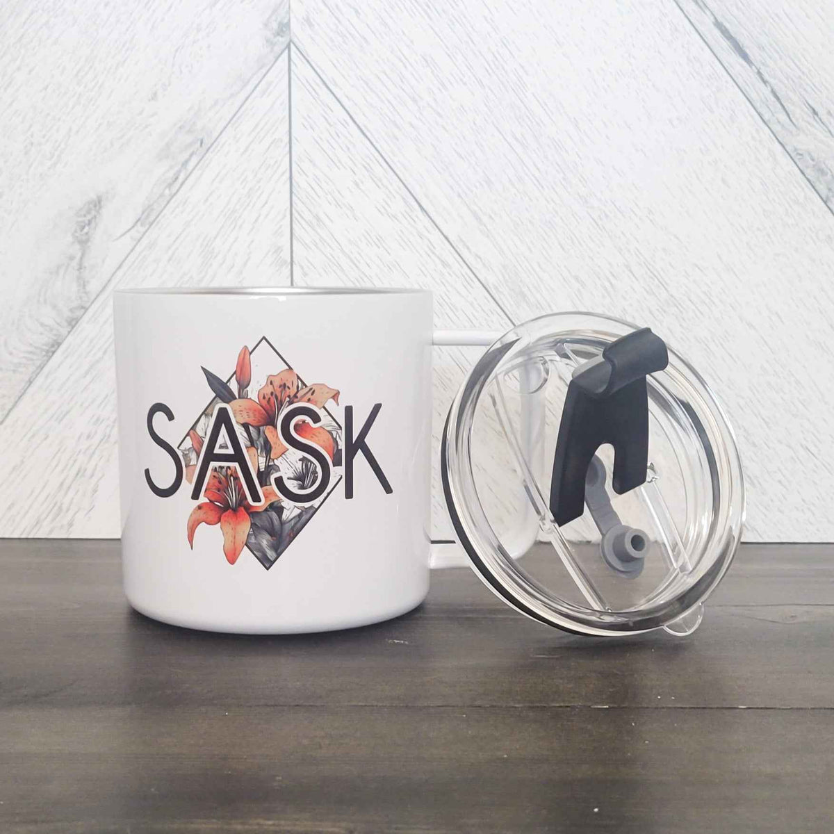SASK Diamond Stainless Steel 17oz Coffee Mug