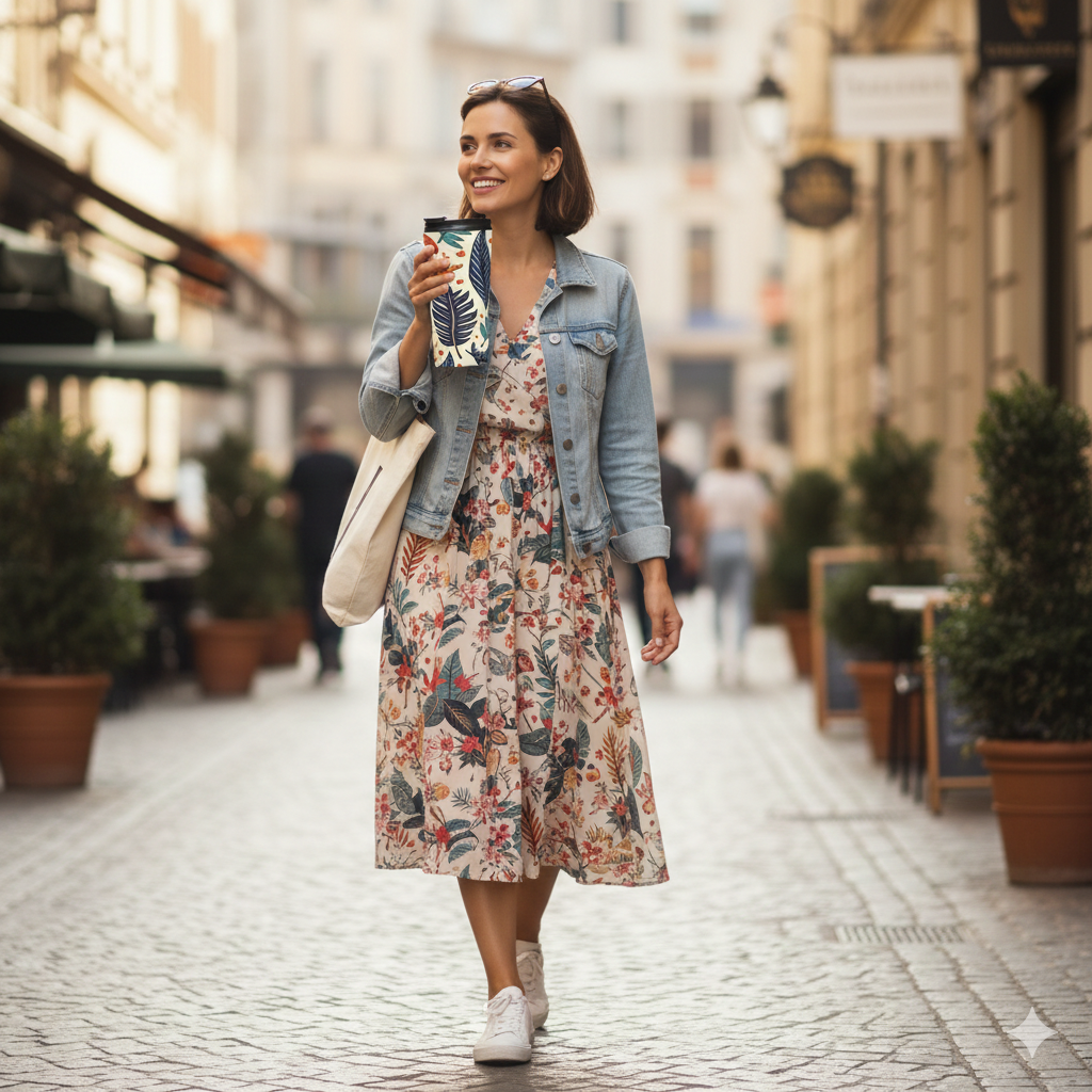 Colorful Tropical Leaves travel mug | Stainless Steel Tumbler - AURABAGS SHOP