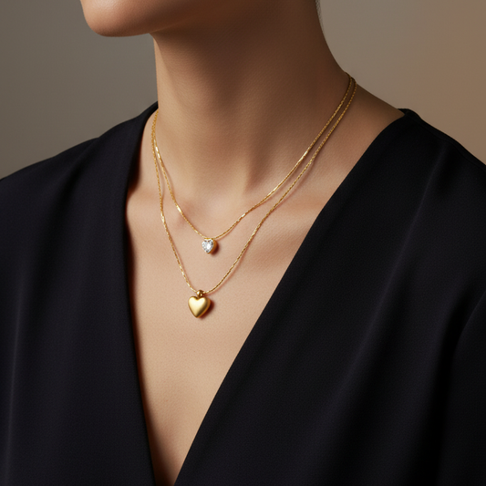 Heartfelt Layered Chain Necklace