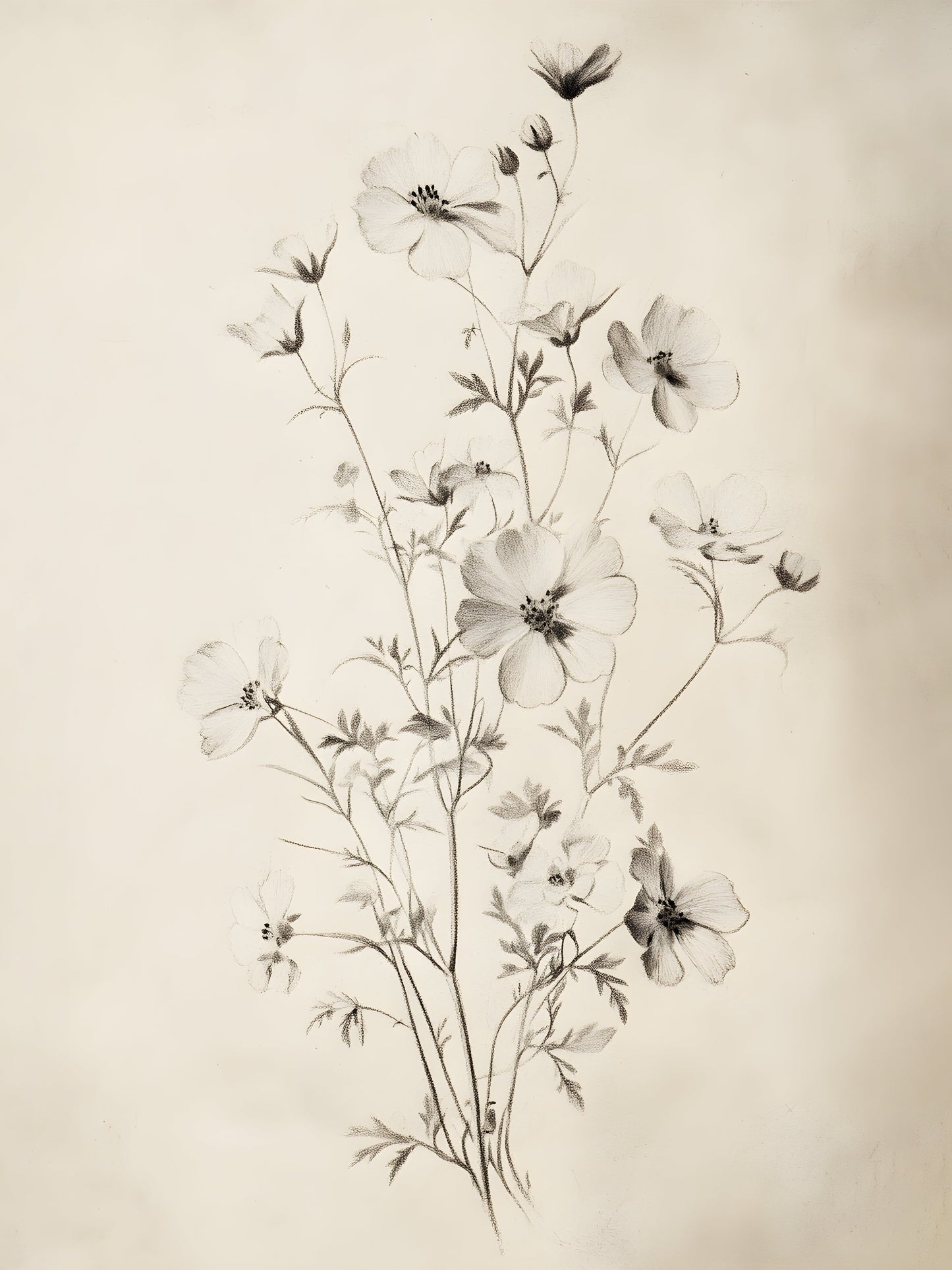 Ombres Florales 2, CADRE VINTAGE