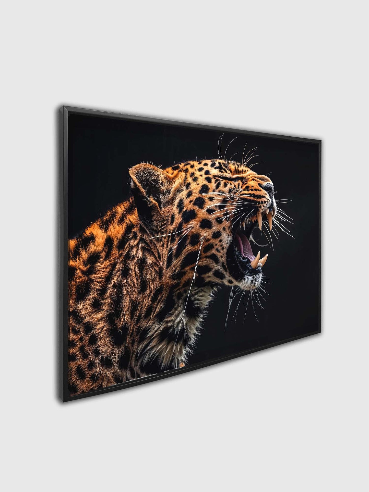 Hochauflösender detaillierter Druck eines Leoparden 122 cm x 91 cm