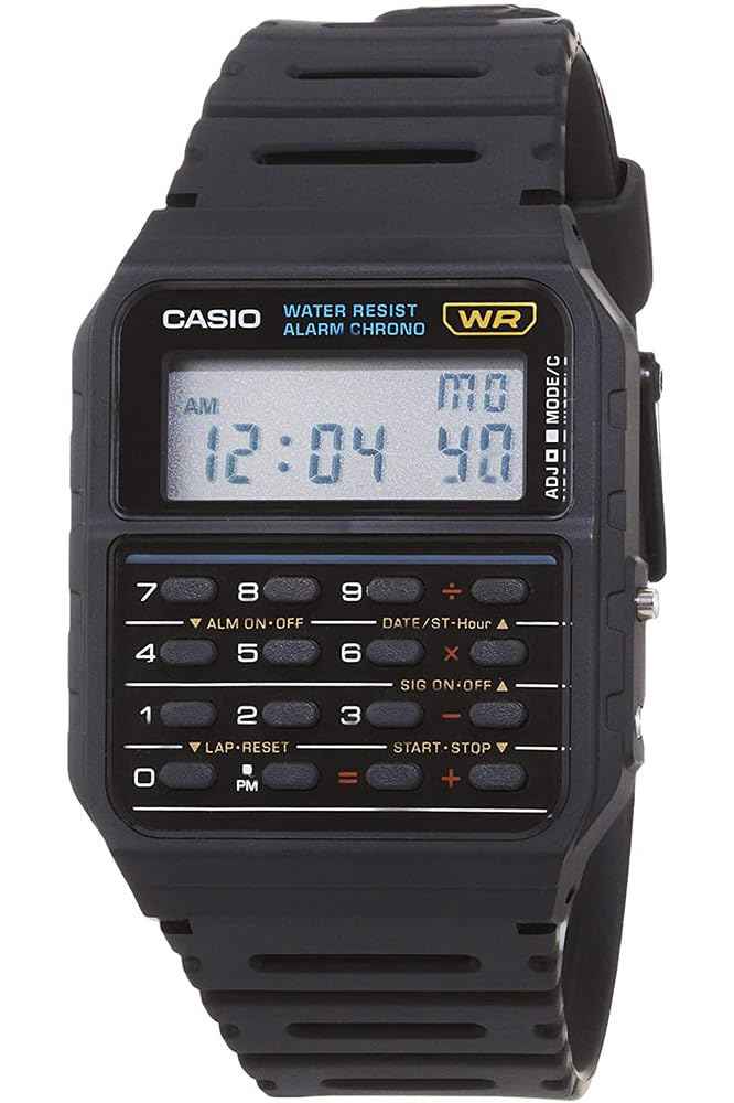 Casio Men's Twincept Databank ANI-Digi Resin Watch Black CA-53W-1Z đ All In One Marketplace Canada