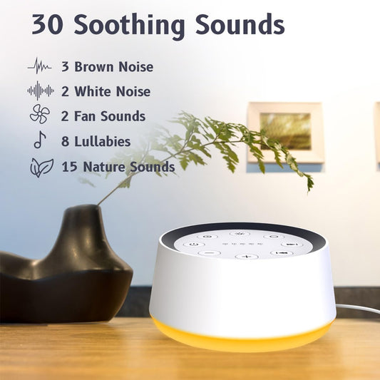 BrownNoise Sound Machine with 30 Soothing Sounds 12 Colors Night Light White Noise Machine for Adults Baby Kids Sleep Machines with Memory Function 36 Volume Levels 5 Timers for Home Office Travel 🍁 All In One Marketplace Canada