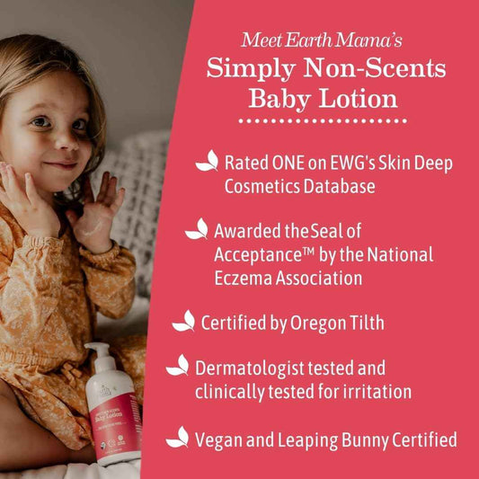 Earth Mama - Simply Non-Scents Baby Lotion for Dry Skin - 240 ml 🍁 All In One Marketplace Canada