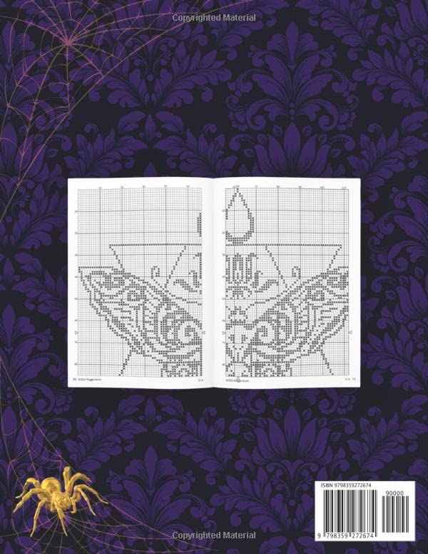 Spooky Stitches | Black and White Counted Cross Stitch Patterns: 8 Creepy Needlepoint Charts to Haunt your Halloween