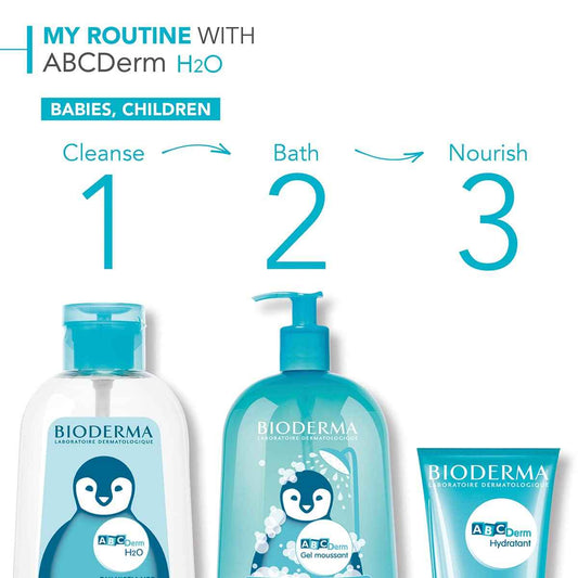 Bioderma ABCDerm Foaming Gel, Gentle Skin Cleanser and Moisturizing Body Wash for Babies and Children, 33.8 Fl Oz 🍁 All In One Marketplace Canada