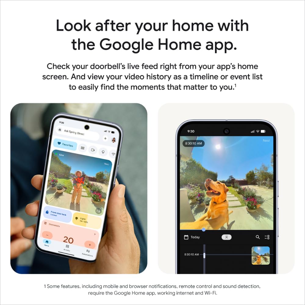 Google Nest Doorbell (Wired, 3rd gen) - 2K Video and Gemini - Hazel ๐ All In One Marketplace Canada