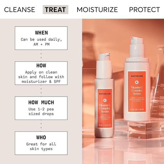 Naturium Vitamin C Complex Face Serum | With Hyaluronic Acid & Vitamin E, For Most Skin Types | 1.0 FL OZ / 30 ml 🍁 All In One Marketplace Canada