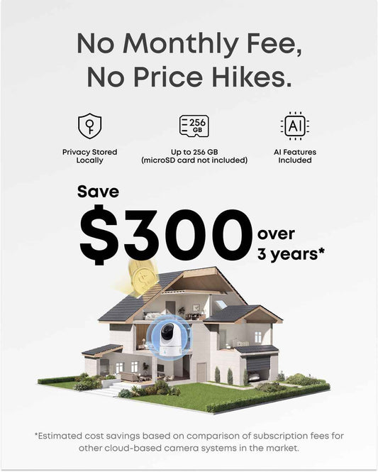 eufy Security Indoor Cam E220, 2K, Pan & Tilt, Indoor Security Camera, Wi-Fi Plug-in Camera, Human & Pet AI, Voice Assistant Compatibility, Night Vision, Motion Tracking, HomeBase not Compatible 🍁 All In One Marketplace Canada