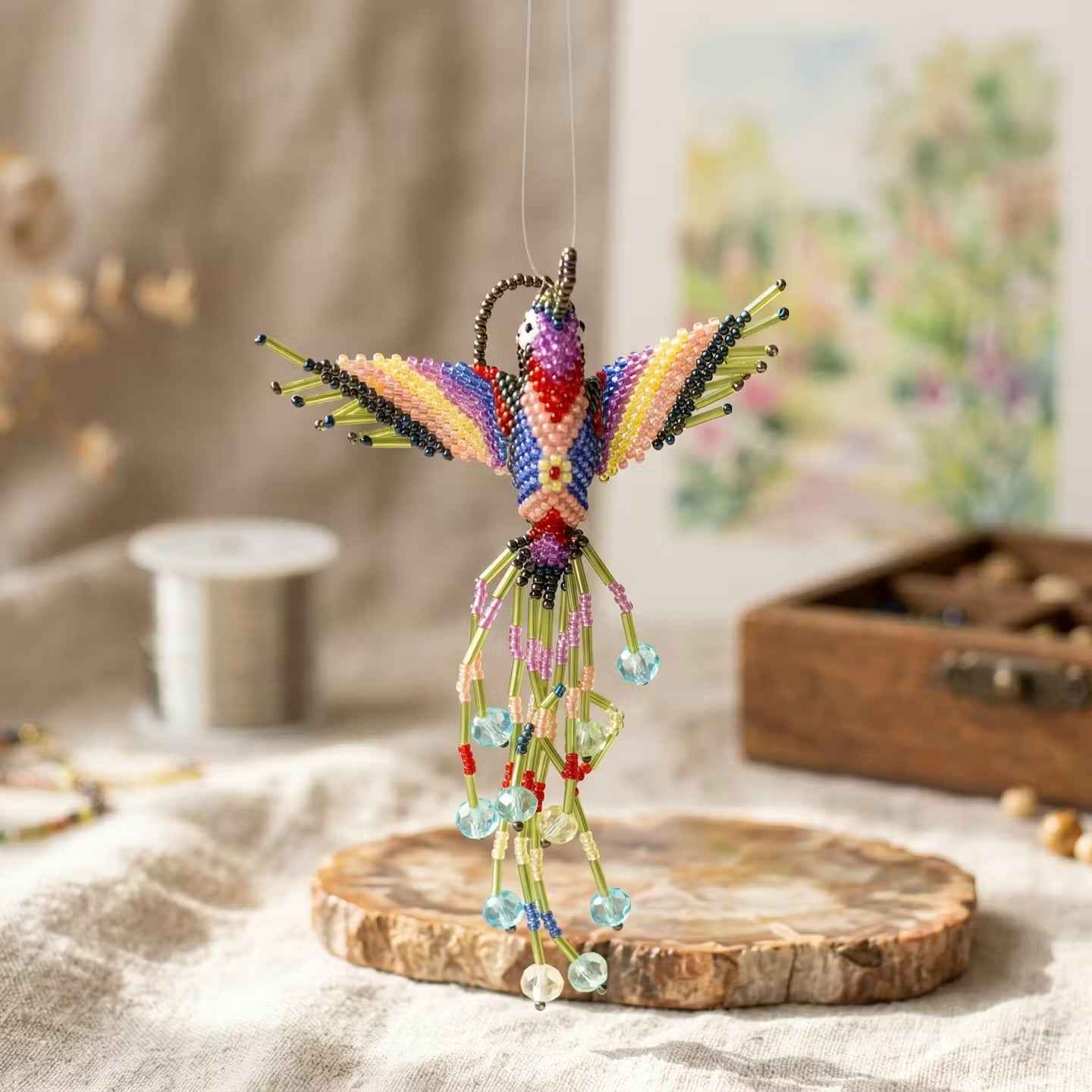 Green Beaded Humming Bird