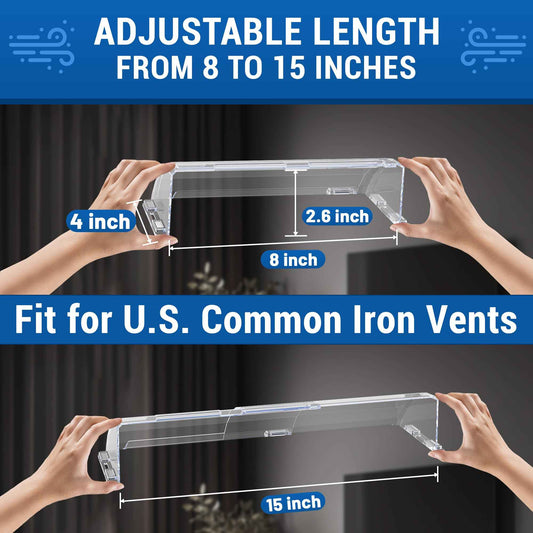 Heat&Air Vent Deflector,Adjustable Between 8’’ to 15’’,Heat Resistant Magnetic Floor Vent deflectors/ac Vent Deflector/Ceiling Vent deflector-2PACK 🍁 All In One Marketplace Canada