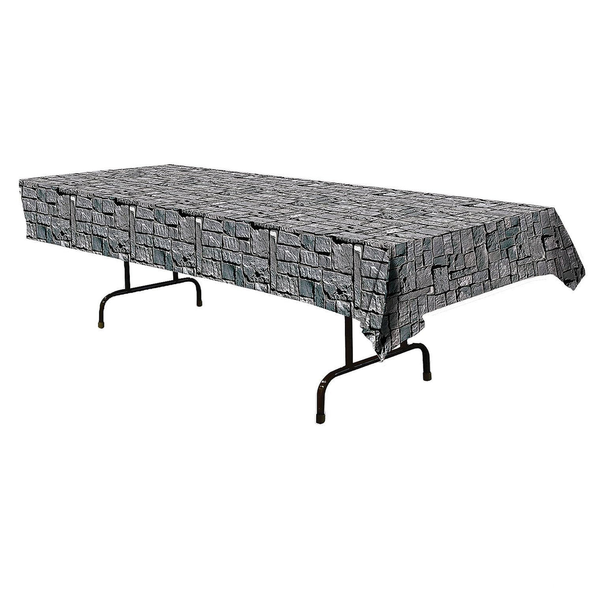 Beistle Stone Wall Tablecover, 54-Inch x 108-Inch