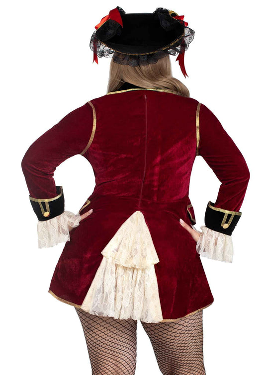 Leg Avenue womens Captivating Captain Halloween Pirate Costume, Multicolor, 2X