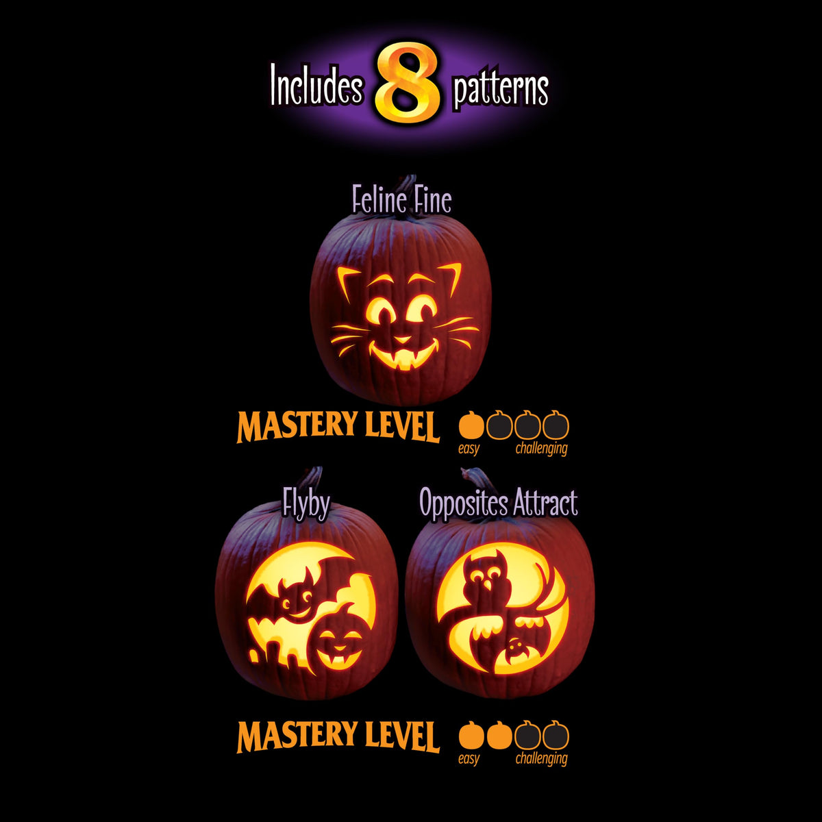 Pumpkin Masters Premium All in One Carving Kit – Comprehensive Halloween Pumpkin Carving Kit with Large Handled Tools and New Patterns