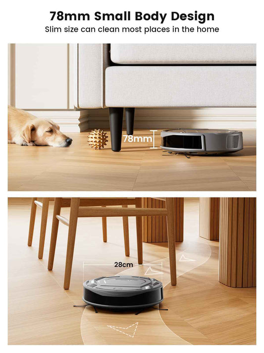 Lefant M210Pro Robot Vacuum Cleaner, 6 Cleaning Modes, 200 Mins Runtime, 4000Pa Suction, SmartSense Technology, Multi-Surface Cleaning, Ideal for Pet Hair and Hard Floor 🍁 All In One Marketplace Canada