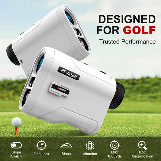 REVASRI Golf Rangefinder with Slope and Pin Lock Vibration, External Slope Switch for Golf Tournament Legal, Rangefinders with Rechargeable Battery 1000YDS Laser Range Finder 🍁 All In One Marketplace Canada