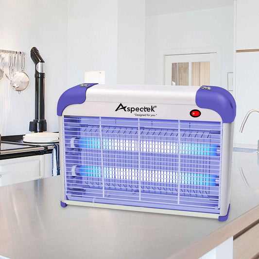 ASPECTEK 20W Heavy Duty Bug Zapper, High-Voltage Electric Mosquito and Fly Killer, Indoor and Covered Outdoor Gnat Control for Patio, BBQ and Farm, Includes 2 Bonus UV Bulbs - Purple 🍁 All In One Marketplace Canada