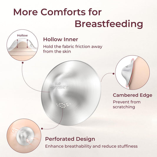 Momcozy 999 Silver Nursing Cups Original Perforated Breathable Design, 999 Silver Nipple Cover for Breastfeeding Essential,Nipple Shield for Nursing Newborn, Metal Nipple Shields, Regular Size 🍁 All In One Marketplace Canada