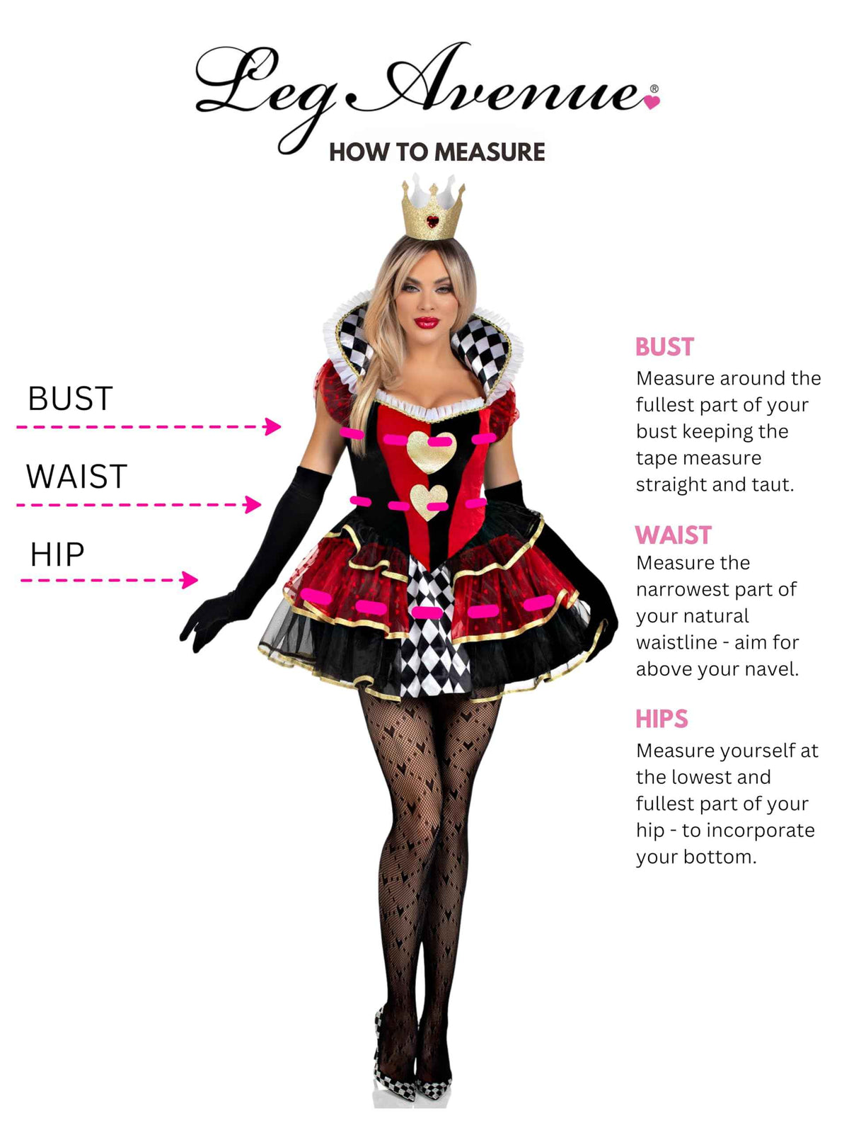 Leg Avenue Womens 2 Pc Queen of Hearts Halloween Costume for Women, Multicolor, Small