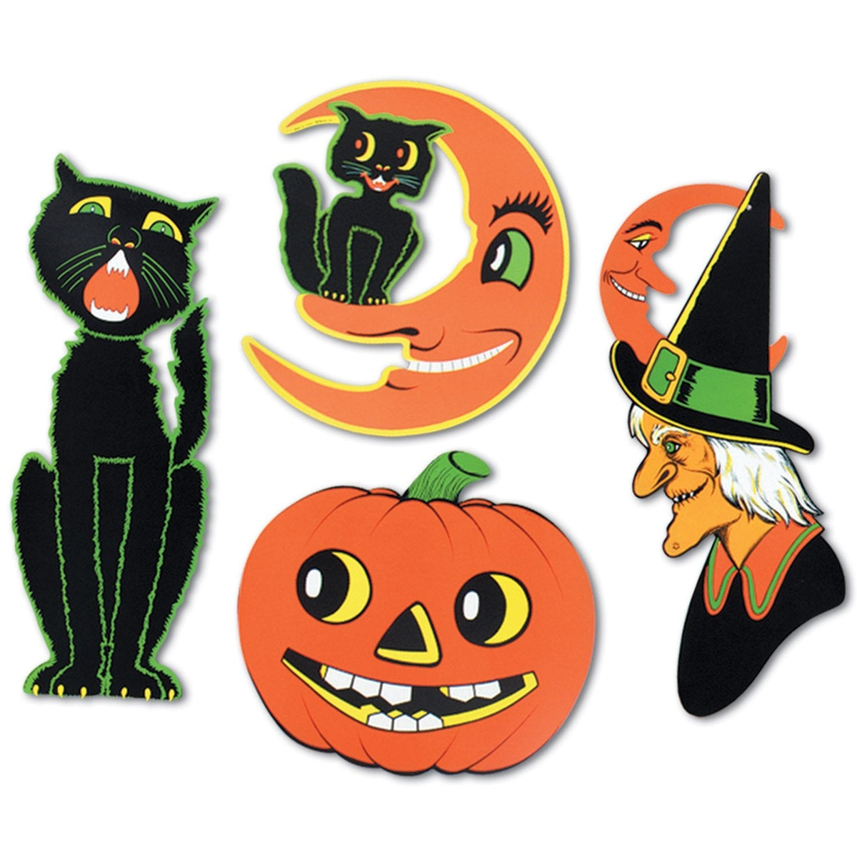 Beistle 4-Pack Packaged Halloween Cutouts, 14-Inch to 24-Inch