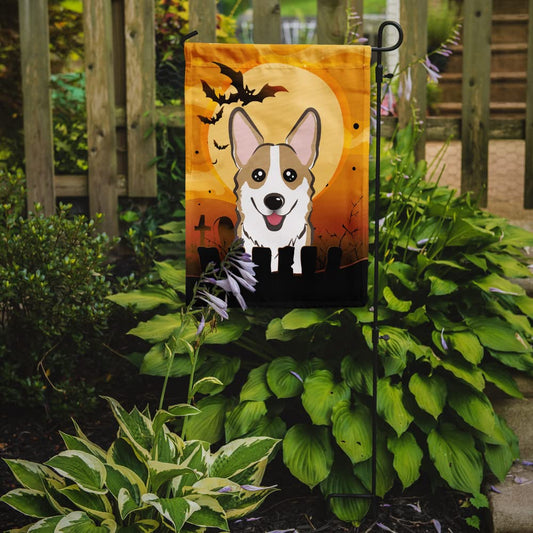 Caroline's Treasures BB1811GF Halloween Sable Corgi Garden Size Flag, Small, Multicolor