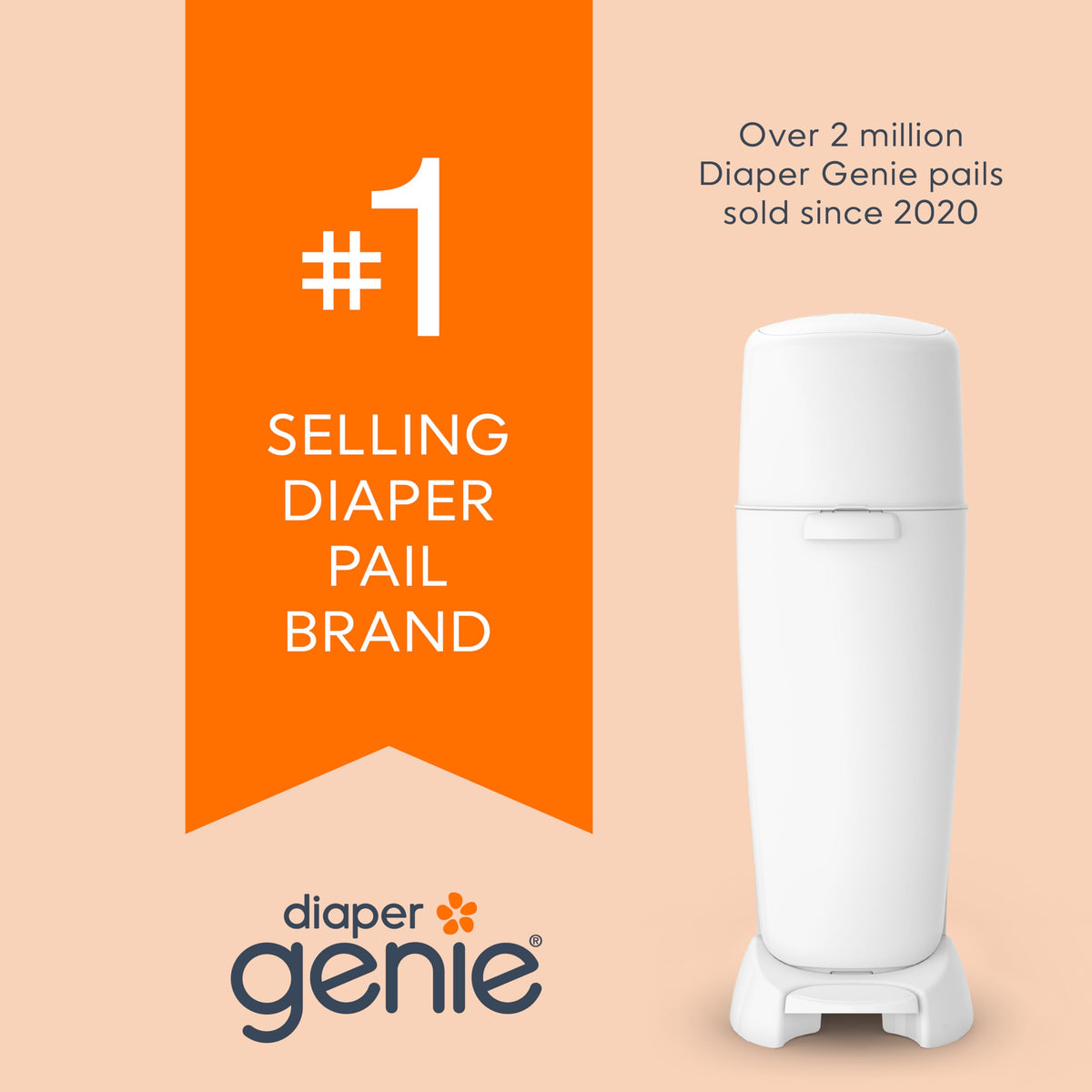 Diaper Genie Essentials Round Refill 4-Pack | Holds Up to 1280 Newborn Diapers | Features Unscented Continuous Film | Compatible with Diaper Genie Complete and Expressions Pails ๐ All In One Marketplace Canada