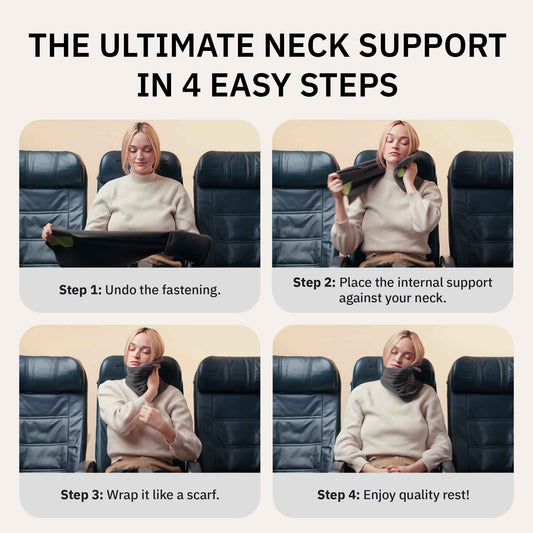 trtl Travel Pillow - Airplane Pillow for Neck and Shoulder Support - Soft, Lightweight, Machine-Washable Travel Pillows for Airplanes - Black 🍁 All In One Marketplace Canada