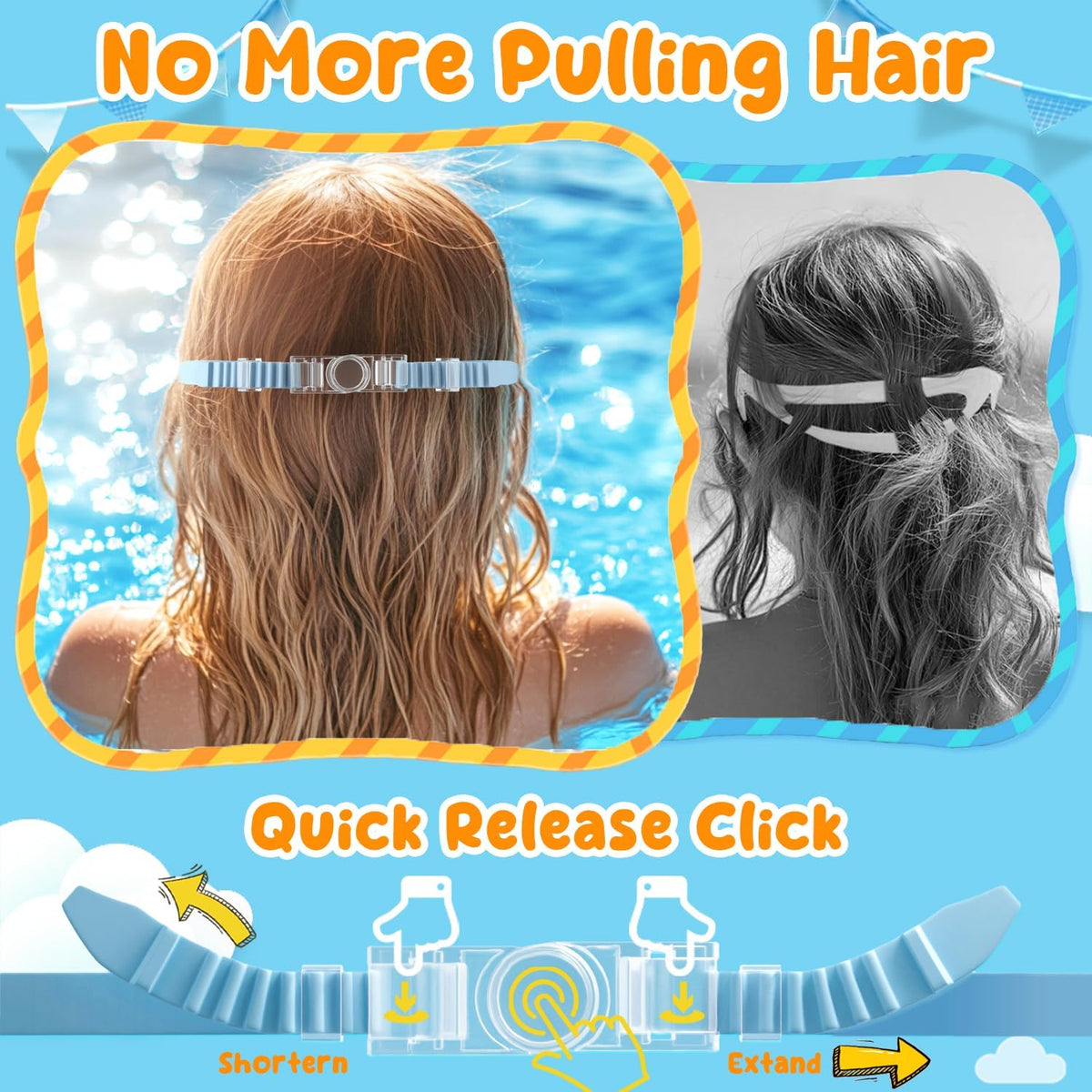Kids Goggles Swimming, 2 Pack Kids Swimming Goggles for Age 4-14 Wide Vision Anti-Fog UV Protection Waterproof for Boys Girls š All In One Marketplace Canada