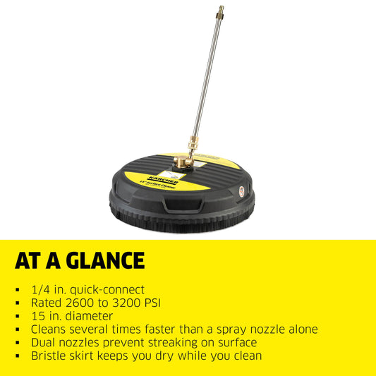 Karcher Universal 15" Pressure Washer Surface Cleaner Attachment, Power Washer Accessory - 1/4" Quick-Connect, 3200 PSI 🍁 All In One Marketplace Canada