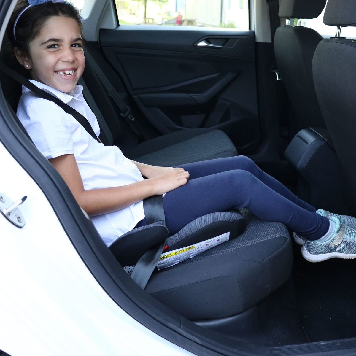 Bily No Back Booster Car Seat, Black/Grey đ All In One Marketplace Canada