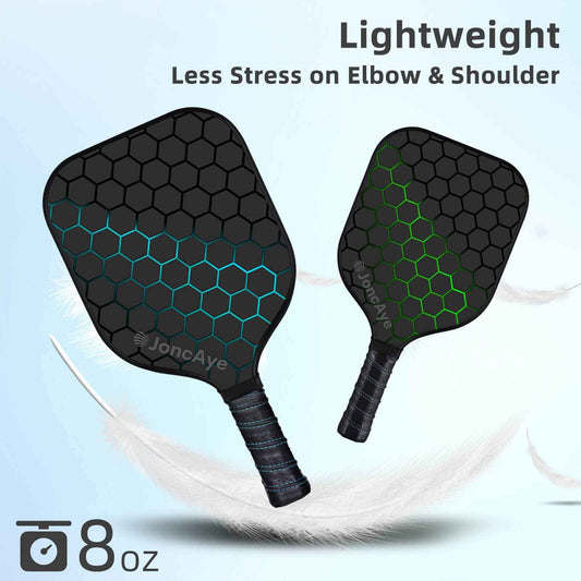 JoncAye Pickleball Paddles Set of 4 Rackets and Balls with Paddle Case, Lead Tape, Ball Bag, Carbon Fiber Pickle-Ball Raquette for Beginner | USAPA Approved Pickleball Equipment with Accessories 🍁 All In One Marketplace Canada