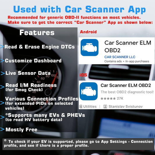 Veepeak OBDCheck BLE+ Bluetooth OBD II Scanner Car Check Engine Light Code Reader Auto Diagnostic Scan Tool for iOS & Android 🍁 All In One Marketplace Canada