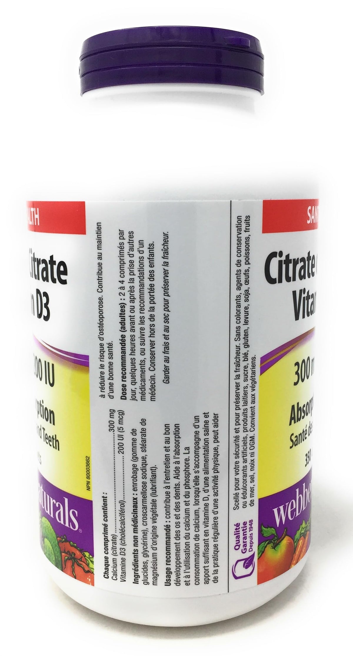 webber natural Calcium Citrate (350 Tablets), 350 Count đ All In One Marketplace Canada