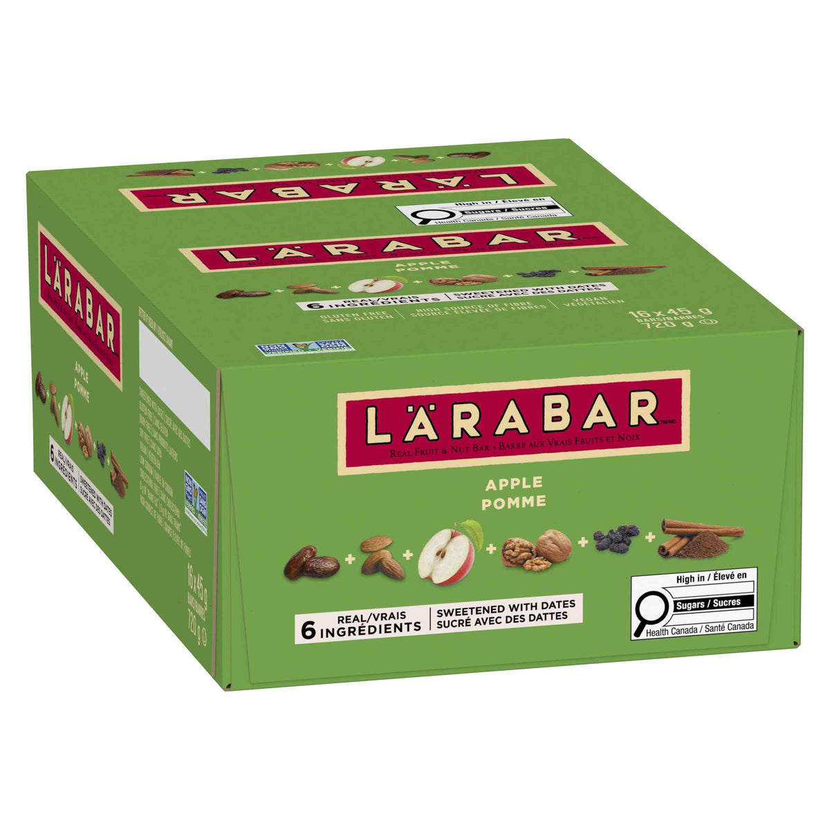LÄRABAR Apple, Fruit and Nut Energy Bar, Pack of 16 Bars, Gluten Free, Vegan, Family Pack, Snack Bars, 720 Grams Package 🍁 All In One Marketplace Canada