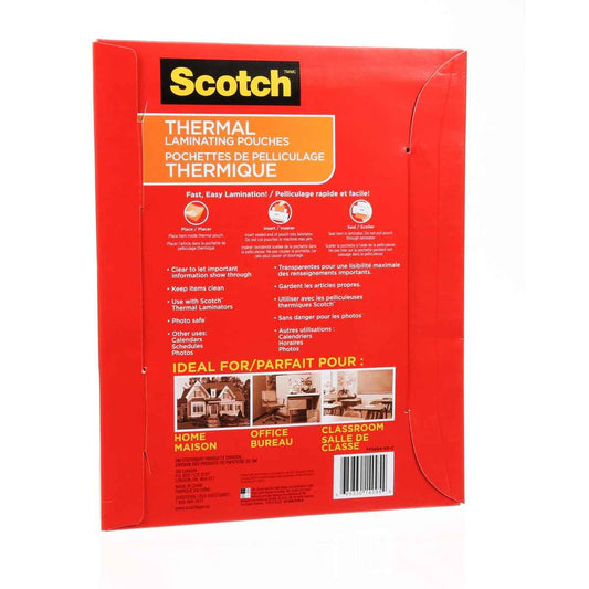 Scotch Thermal Laminating Pouches, 8.97 in x 11.45 in Laminating Sheets, 5-Mil Thick, 50 Pouches 🍁 All In One Marketplace Canada