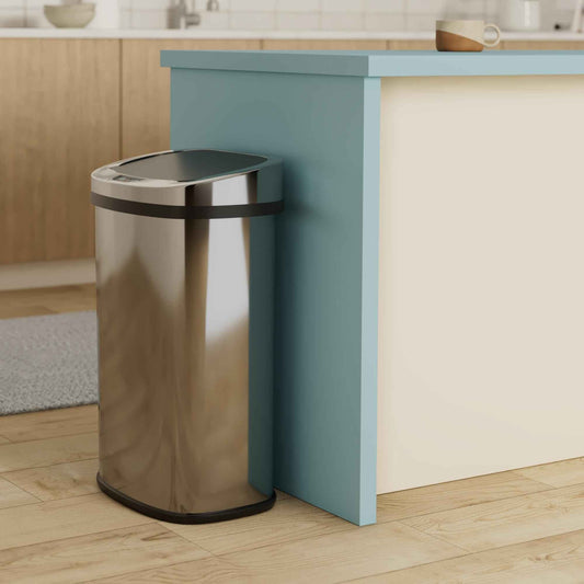 FDW Garbage Can 13 Gallon 50 Liter Kitchen Trash Can for Bathroom Bedroom Home Office Automatic Touch Free High-Capacity with Lid Brushed Stainless Steel Waste Bin 🍁 All In One Marketplace Canada