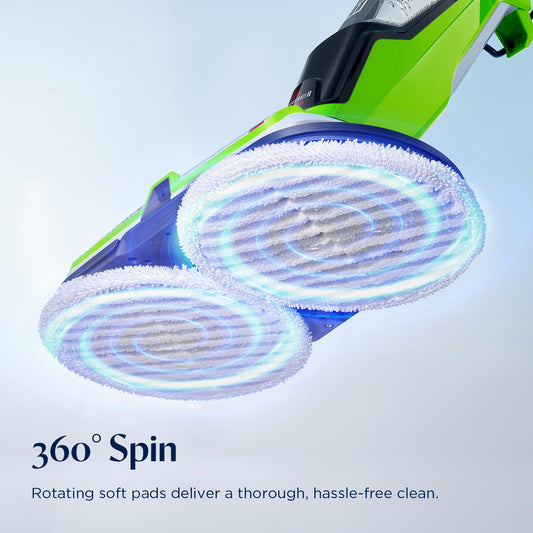 Bissell Spinwave Cord Powered Hard Floor Mop 2039C - Quiet Operation with On Demand Spray for Sealed Hard Floor Surfaces - Includes Trial Formula, A Set of Soft Pads and A Set of Scrub Pads 🍁 All In One Marketplace Canada