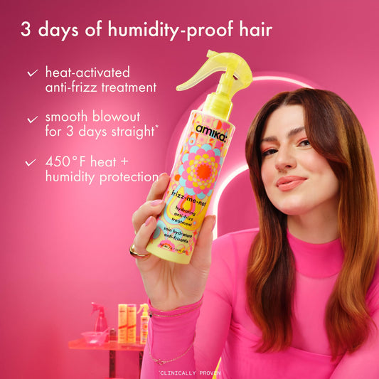 amika frizz-me-not hydrating anti-frizz treatment, 200ml | lightweight hydrating spray for medium to thick coarse hair types 2a-4c, humidity + heat protection, smooth frizz for up to 3 days 🍁 All In One Marketplace Canada