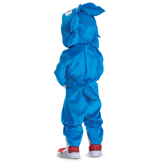 Sonic Costume for Toddlers, Official Sonic Movie 3 Posh Halloween Costume with Detachable Tail, Toddler Size (3T-4T)