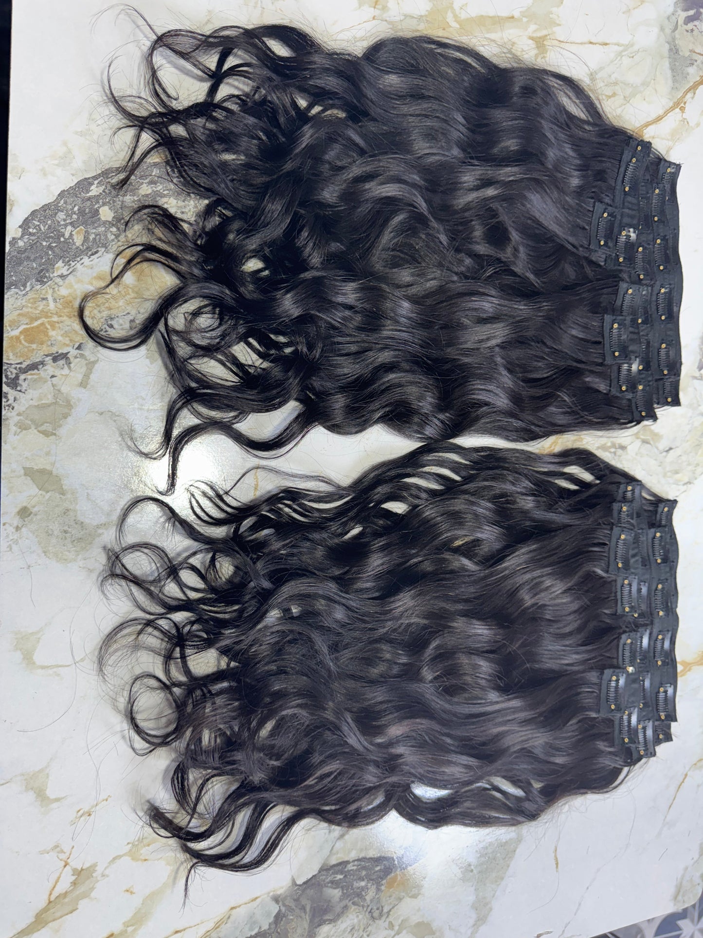 Indian Virgin Wavy Clip On Set