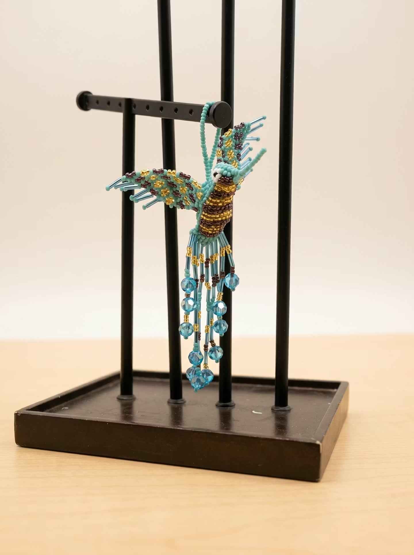 Turquoise Beaded Humming Bird