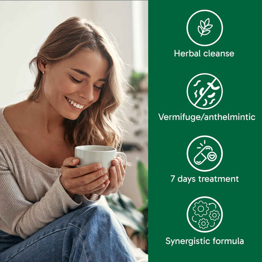 Organika Antiparasitic Capsules with Wormwood & Black Walnut Hull | Herbal Cleanse for Intestinal & Digestive Health | 7-Day Protocol | Traditional Botanical Formula | 56vcaps 🍁 All In One Marketplace Canada
