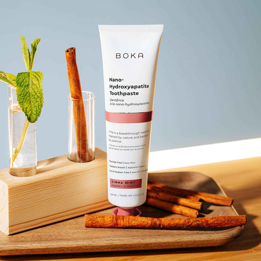 Boka Fluoride Free Toothpaste, Nano Hydroxyapatite Toothpaste, Appropriate for Sensitive Teeth - for Adult Oral Care - Cinnamon Mint Flavor, 4 Fl Oz (113g) 1Pk 🍁 All In One Marketplace Canada