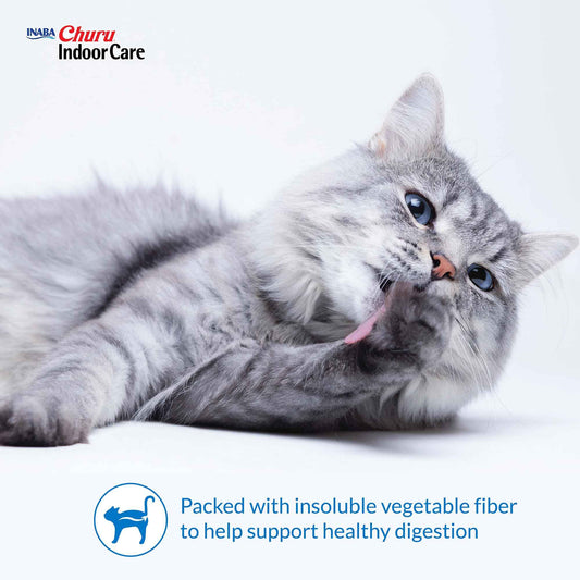 INABA Churu Indoor Care for Hairball Control, Functional Lickable Cat Treat with Taurine & Green Tea Extract, 14 Grams Each, 20 Tubes Total, Tuna & Chicken Variety 🍁 All In One Marketplace Canada