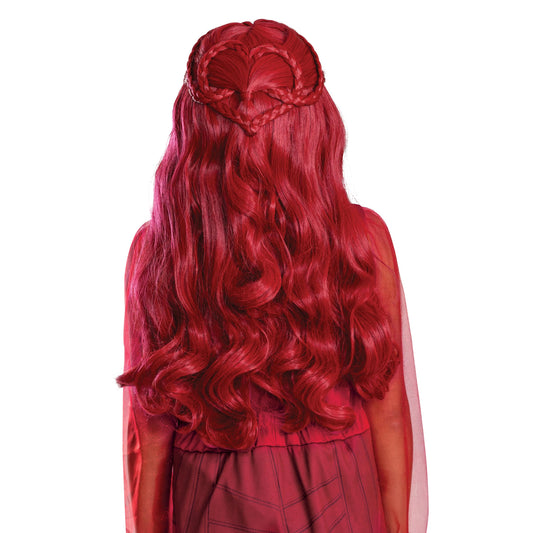 Disney Descendants Red Wig, Official Wicked Wonderland Halloween Costume Accessory for Kids